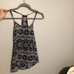 Navy patterned tank